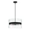 Designers Fountain Midnight La 60 Watt 6 Light Matte Black Pendant with Clear Glass Dual Shade D222C-16P-MB - alternate 1